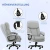 HOMCOM Bürostuhl Ergonomisch Schreibtischstuhl mit Wippfunktion, Leinenoptik (PC Stuhl, 1 St), Bis 200 kg belastbar Bild 5