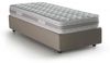 Talamo Italia - Einzelbett Sophia, Bettkasten mit Stoffbezug, 100 % Made in Italy, Öffnung vorne, inklusive Matratze 90x190 cm, Taupe Bild 3