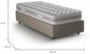 Talamo Italia - Einzelbett Sophia, Bettkasten mit Stoffbezug, 100 % Made in Italy, Öffnung vorne, inklusive Matratze 90x190 cm, Taupe Bild 2