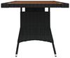 vidaXL Gartentisch Schwarz 160x70x72cm Poly Rattan & Massivholz Akazie 318694 Bild 5