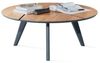 Couchtisch Mairo Goldkraft Eiche/Schwarz 90 x 34 cm Vicco Bild 5
