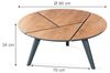Couchtisch Mairo Goldkraft Eiche/Schwarz 90 x 34 cm Vicco Bild 3