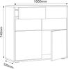 VCM Kommode & Sideboard Salia 920813 Weiß H. 74 x B. 100 x T. 33 cm Bild 3