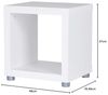 Caro - 1x1 Würfel, Cube, Beistelltisch, Nachttisch, inkl kleine Kunststofffüsse, Weiss Bild 3