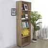 BAKAJI Bücherregal Segel 5 Regale Möbel 190 cm Büro Aufbewahrung Dokumente Bücher Bibliothek Schrank Regale Wohnzimmer Struktur aus Holz Bild 5