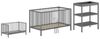 Babymöbel-Set >Dino< in Buche Anthrazit, Massivholz - 144x84,4x75,5cm (BxHxT) Bild 2