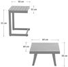 SVITA Gartenlounge-Set GRENADA, (4-tlg, 1x 3-Sitzer, 1x 2-Sitzer, 1x Couchtisch, 1x Beistelltisch), Multifunktionslounge, Gartenliege, Metallgestell, inkl. Kissen Bild 5