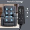 HOMCOM Relaxsessel mit Liegefunktion, Massagefunktion (Fernsehsessel mit Aufstehhilfe, 1-St, Elektrisch Relaxsessel), mit Fernbedienung, Seitentasche, Fußteil, Leinenoptik, Dunkelgrau Bild 5