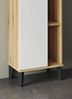 Badezimmer Hochschrank Torsby in weiß und Eiche 51 x 190 cm Bild 4
