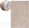 Teppich Wohnzimmer Hochflor Shaggy - 160x230cm - Beige Einfarbig Uni Flauschig Modern Boho Deko Teppiche Weich Schlafzimmer Bild 2