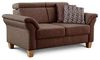 Cavadore 2-Sitzer Sofa Ammerland / Couch mit Federkern im Landhausstil / Inkl. verstellbaren Kopfstützen / 156 x 84 x 93 / Strukturstoff braun Bild 5