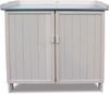 Habau Gartenschrank Lino mit integriertem Pflanztisch, grau, 98 x 48 x 95 cm Bild 2