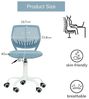 FurnitureR Teenage Office Stuhl, höhenverstellbar, armless Sitz, bunt, Study für Zuhause und Büro, Computersitz, ergonomisch & Swivel, 40,5 x 44 x 87 cm, Curio Blue Bild 2