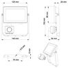 Philips LED Außenstrahler Projectline schwarz 20 W 1800 lm mit Bewegungsmelder Bild 3