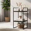 Spetebo Standregal Metall Standregal schwarz offen mit 2 Fächern - 54 x 27 cm, Anzahl 1-tlg, zwei praktische Ablagen Bild 2