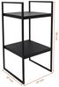 Spetebo Standregal Metall Standregal schwarz offen mit 2 Fächern - 54 x 27 cm, Anzahl 1-tlg, zwei praktische Ablagen Bild 3