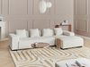 Ecksofa 4-Sitzer LUNGO Bouclé Weiß linksseitig Bild 2