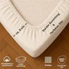 EXKLUSIV HEIMTEXTIL Frottee Spannbettlaken Premium 180 - 200 x 200 cm Naturweiß 80% Baumwolle 20% Polyester Öko - Tex Zertifiziert Bed-Sheet Bettlaken Spannbetttuch Bild 4