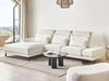 Ecksofa 4-Sitzer IKAST Stoff Cremeweiß linksseitig Bild 2