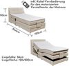 'Concord' Boxspringbett, elektrisch verstellbar, Ivory Creme 120x200 cm Bild 3