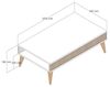 Dmora Couchtisch Capricorn 105 x 60 x 34,6h cm Braun EIN Fach Bild 2