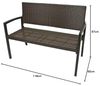 Gartenbank >Sanremo< in coffee aus Aluminium, Kunststoff - 118x87x60cm (BxHxT) Bild 2