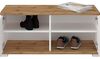 CARO-Möbel Wandgarderobe BILBAO, Garderobenset Flurgarderobe Sitzbank Wotan Eiche/Weiß Bild 5