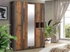 Möbel-Eins CASSIA Kleiderschrank 4-trg, Material Dekorspanplatte, Old Wood Vintage/betonfarbig Bild 2
