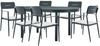 Vente-unique - LOTTYS Garden dining set Metall Grau - B 56 cm99 cm x H 86 cm75 cm x L 56 cm220 cm170 cm Bild 2