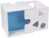 Babybay 'Babycube' Würfel seidenmatt weiß mit rosa/blau Sitzfläche Bild 2