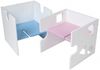 Babybay 'Babycube' Würfel seidenmatt weiß mit rosa/blau Sitzfläche Bild 3