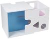 Babybay 'Babycube' Würfel seidenmatt weiß mit rosa/blau Sitzfläche Bild 4