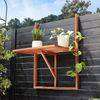Casaria Balkontisch Balkonhängetisch Balkon Tisch klappbar Akazie Holz Bild 3