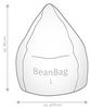 SITTING POINT only by MAGMA Sitzsack Brava Bean Bag L ca. 120 Liter aubergine (bis ca. 7 Jahre) Bild 2