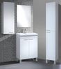 Dmora - Torrance Wandschrank, Badezimmersäulenschrank mit 1 Tür, Hängewandschrank mit 1 Regal, 30x25h85 cm, Glanzweiß Bild 5