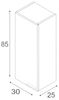 Dmora - Torrance Wandschrank, Badezimmersäulenschrank mit 1 Tür, Hängewandschrank mit 1 Regal, 30x25h85 cm, Glanzweiß Bild 2