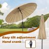 Angel Living Sonnenschirm Terrassenschirm Ø 250cm, Rund Shanghai Stil, UV-Schutz 50+, mit Kurbel, ideal für Garten, Terrasse, Hof und Pool Bild 3