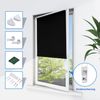 Verdunklungsrollo Thermo Rollos Klemmfix ohne Bohren 85x130 cm(BxH) Schwarz Verdunklungsrollo Lichtundurchlässig Fensterrollo Sicht-und Sonnenschutz Wand-und Deckenmontag Rollo für Fenster und Tür Bild 5