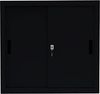 Schiebetürenschrank Schiebetüren Büro Aktenschrank Sideboard aus Stahl Schwarz 750 x 800 x 450 mm (H x B x T) 550089 Bild 3