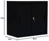 Schiebetürenschrank Schiebetüren Büro Aktenschrank Sideboard aus Stahl Schwarz 750 x 800 x 450 mm (H x B x T) 550089 Bild 2