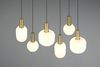 Retro Pendelleuchte DIVA 6-flammig mit Glasschirmen in Weiß, Breite 92cm Bild 4