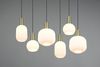 Retro Pendelleuchte DIVA 6-flammig mit Glasschirmen in Weiß, Breite 92cm Bild 5