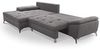 CAVADORE Schlafsofa Lina Ecksofa mit Schlaffunktion, Bettkasten, XL-Longchair und Steppung im Sitz / 290 x 85 x 163 / Flachgewebe: Hellgrau Bild 3