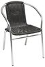 Bistrogarnitur eckig 3-teilig Aluminium - Rattan / Schwarz Bild 2