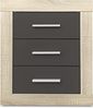 Mattfy Cambria und Graphit Nachttisch Victoria mit 3 Schubladen, praktisches und Elegantes Design, Farben, Holz, 50 cm (Breite) x 60,5 cm (Höhe) x 34,5 cm (Boden) Bild 4