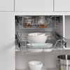 2er-Set Teleskopschublade 47x44x14 cm Stahl Silber [en. casa] Bild 2