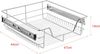 2er-Set Teleskopschublade 47x44x14 cm Stahl Silber [en. casa] Bild 5