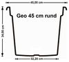 euro3plast PFLANZKÜBEL Pflanzkübel „Geo“ 197962 Geo 45cm Anthr. Bild 2
