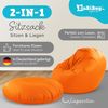 BubiBag XXL Sitzsack, Riesensitzsack für Erwachsene - XXL Sitzsäcke, Sitzkissen oder Gaming Sitzsack, geliefert mit Füllung (145 cm Durchmesser, Neonorange) Bild 3