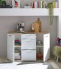 Kommode BC 1035 Sideboard mit 3 Schubladen Weiß / Artisan Eiche Nb. ca. 135 x 86 x 38 cm Bild 5